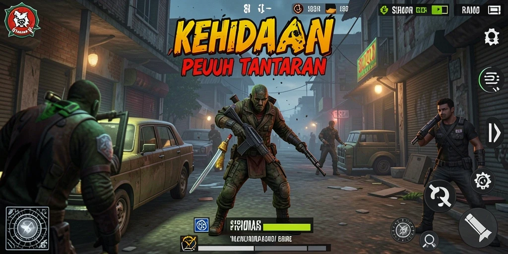 Screenshot gameplay 8QR menampilkan simulasi kehidupan yang menarik.