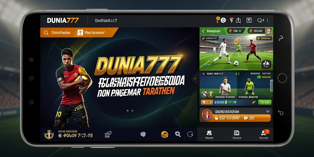 Screenshot DUNIA777 menampilkan antarmuka taruhan olahraga yang menarik.