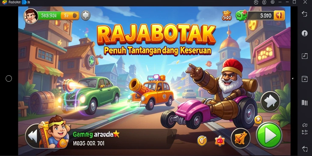 Tangkapan layar dari gameplay menegangkan RAJABOTAK yang penuh aksi.