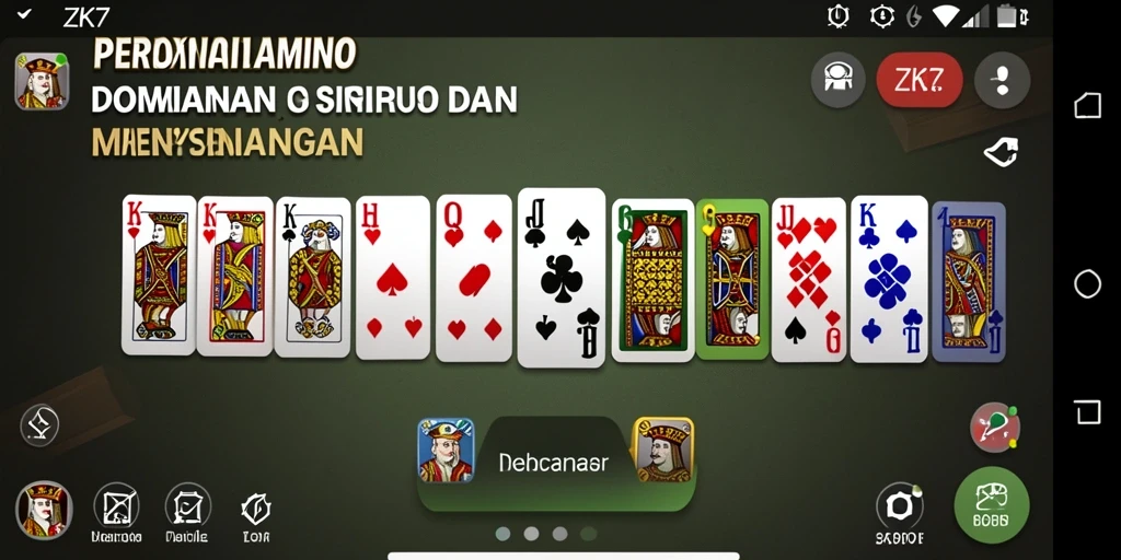 Screenshot ZK7 menunjukkan aksi seru permainan domino.